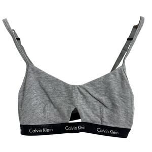 Calvin Klein Gray Triangle Keyhole Cutout Bralette Brami Size Small
